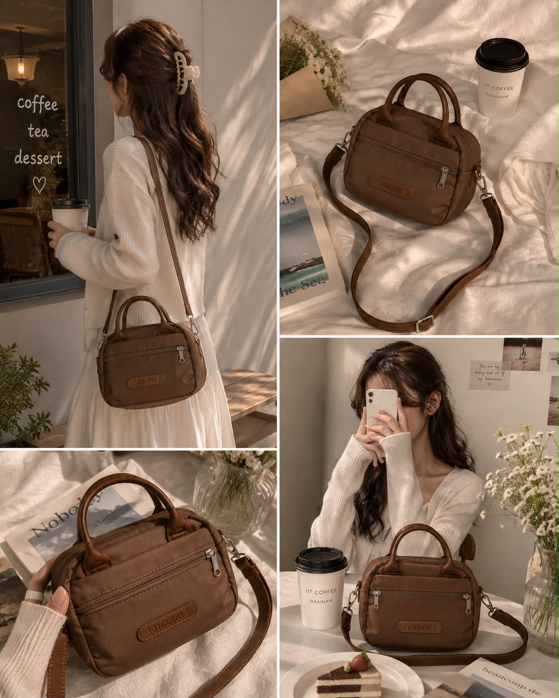 Brown cross body