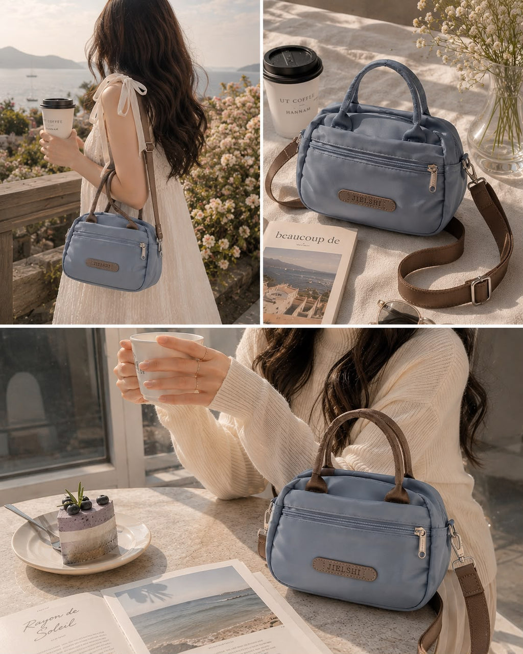Greyish blue bag