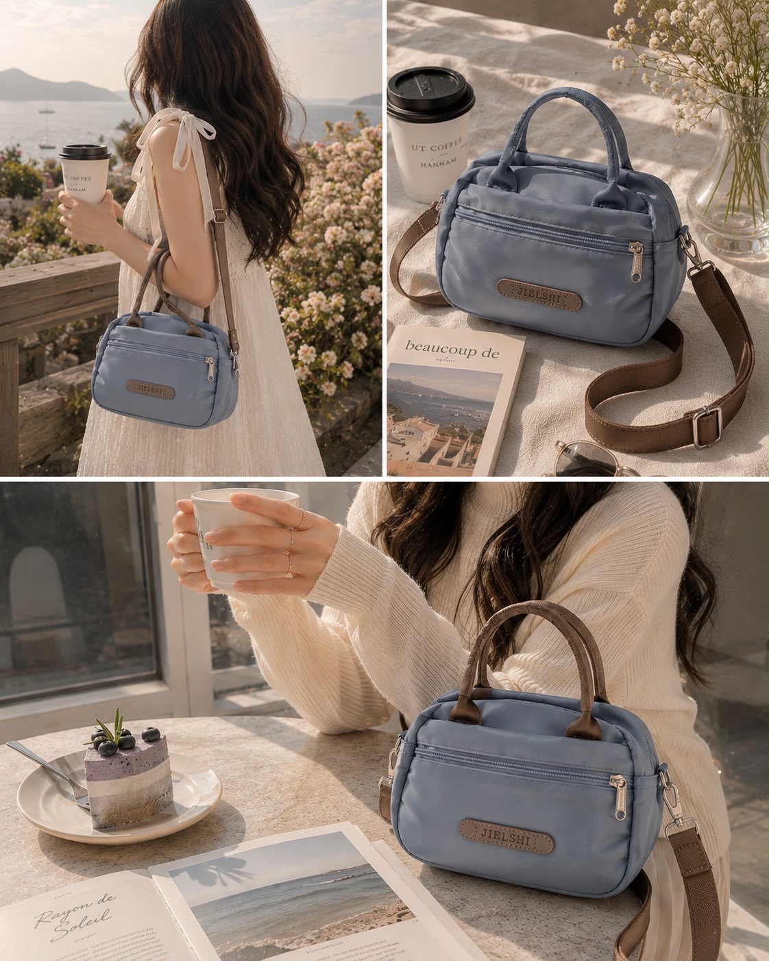 Greyish blue bag
