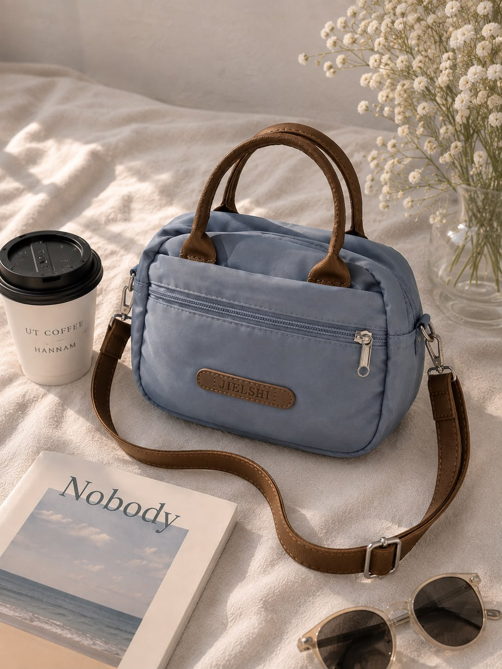 Greyish blue bag