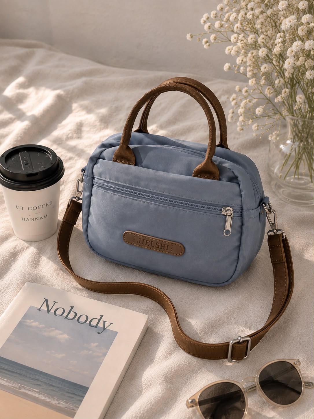 Greyish blue bag