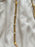 Three square flat chain bracelet