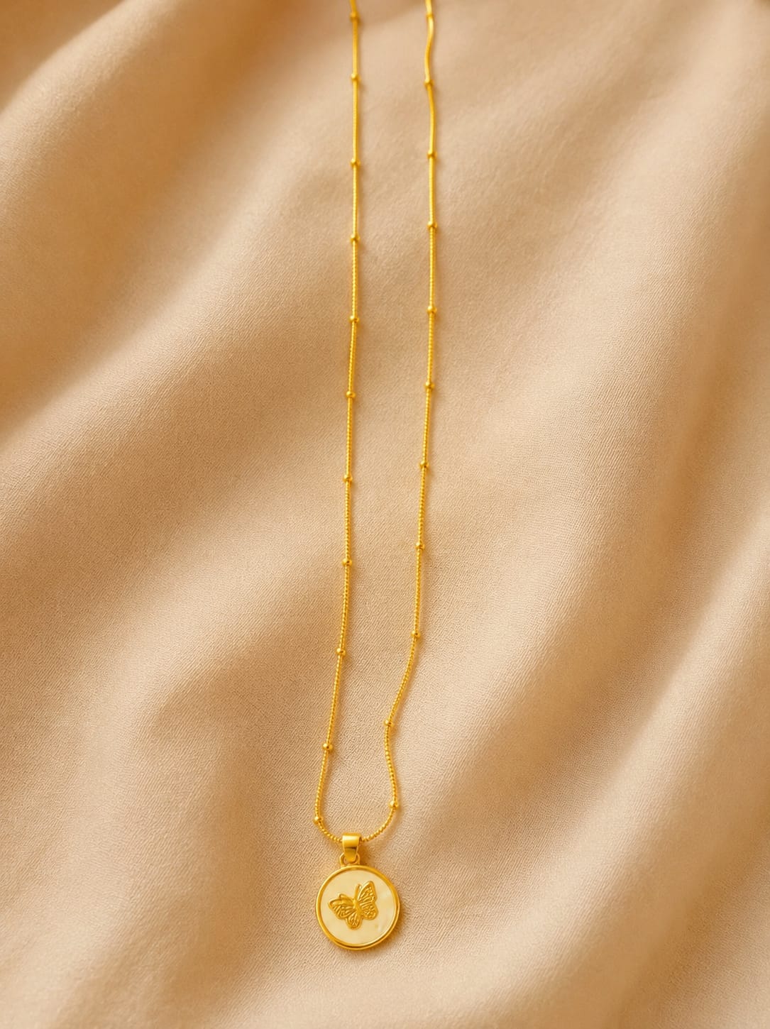 White Butterfly necklace