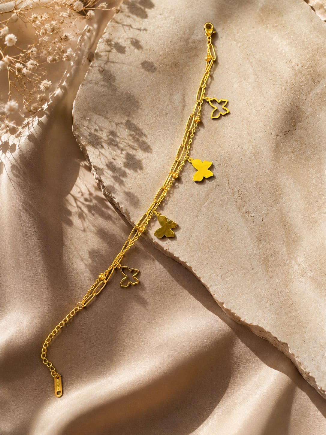 4/2 Butterfly Empty/Full Double Chain Bracelet