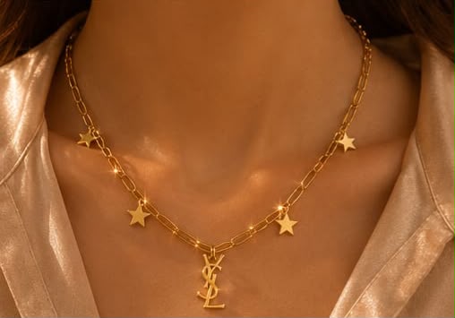 YSL star chain necklace
