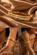 Square Green Emereld hand cuff
