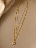 Double Chain Pendent Necklace